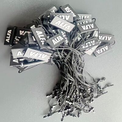 Hanging Tags Black Hang Tag String Style 0.1 Ounces Lightweight Strong Material for Apparel Labeling and Merchandise Tags
