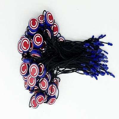 Harga Bulat Pakaian Tag Fastener Emas Embrassed Hitam Polyester Benang