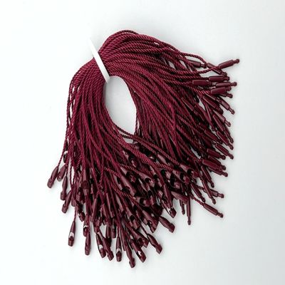 Burgundy ABS Polyester Nylon Tag Fasteners Loop Bullet Shape Pendant