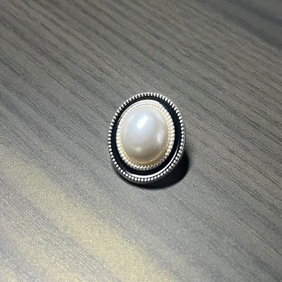 Aksesoris Pakaian Plastik Bulat Button Mutiara Wanita Knit Cardigan