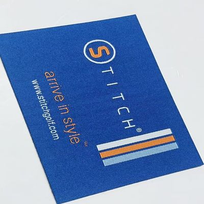 Satin Damask Pakaian Tenun Label Jahit Disesuaikan Cetak Bordir