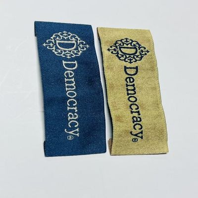 Kerajinan bordir kain tenun Label Custom Untuk T-shirt