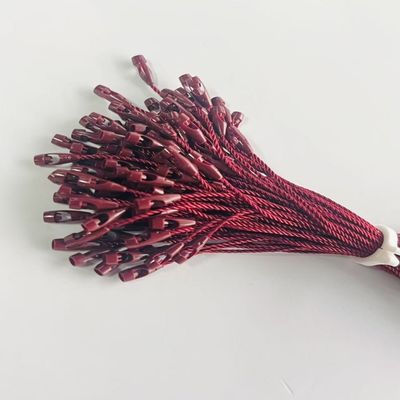 Burgundy ABS Polyester Nylon Tag Fasteners Loop Bullet Shape Pendant