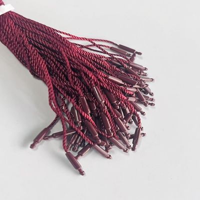 Burgundy ABS Polyester Nylon Tag Fasteners Loop Bullet Shape Pendant