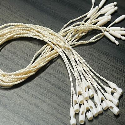 OEM Bulk Braided Nylon Locking Fabric Tag Fasteners Beige
