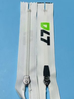 Grosir pakaian tahan cuaca Plastik Polyester Zipper Slider Disesuaikan