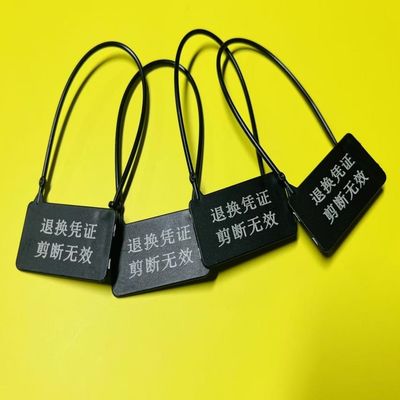 ODM Black Garment Security Tag Label Pakaian Label Untuk Toko Pakaian