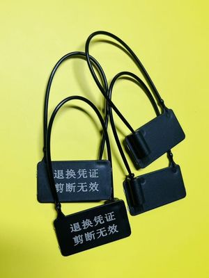 ODM Black Garment Security Tag Label Pakaian Label Untuk Toko Pakaian