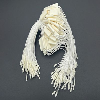 Polyester persegi panjang Snap Lock Plastik Tag Fastener Putih Ramah Lingkungan