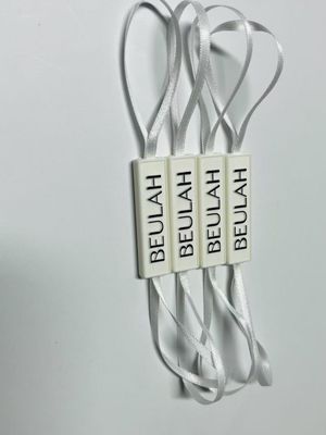 Label Logo Embossed Snap Lock Pin Loop Plastik Fastener Hang Tag Dengan String