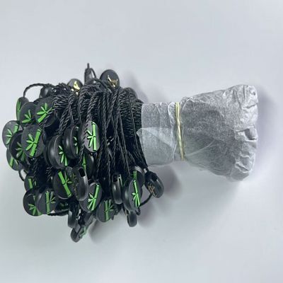 Gantung Pakaian Swing Plastik Tag String Fasteners Hitam Ringan