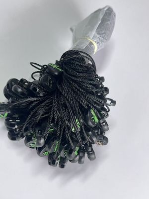 Gantung Pakaian Swing Plastik Tag String Fasteners Hitam Ringan