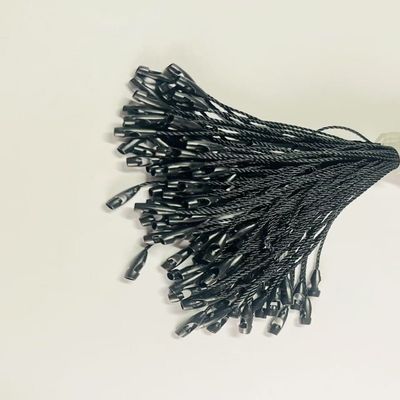 Custom Plain Swing Hitam Hang Tag String Cord Untuk Toko Ritel