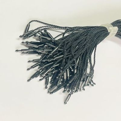 Custom Plain Swing Hitam Hang Tag String Cord Untuk Toko Ritel