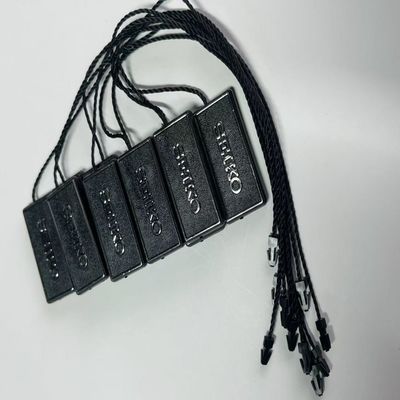Tahan Cuaca 3 Inci Hitam Hang Tag String Swing Tag Thread 100Pcs