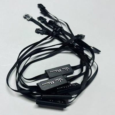 Gelas kapas Hitam Hang Tag String Thread Untuk Produk Tekstil