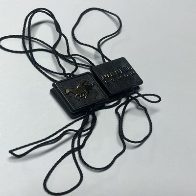 Garment Swing Harga Tag Fasteners Hitam Menggantung Tag Strings OEM