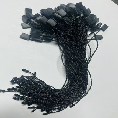ODM 7 Inci persegi panjang Hitam Plastik Tag Fasteners String Fleksibel