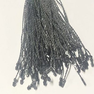 ODM 7 Inci persegi panjang Hitam Plastik Tag Fasteners String Fleksibel
