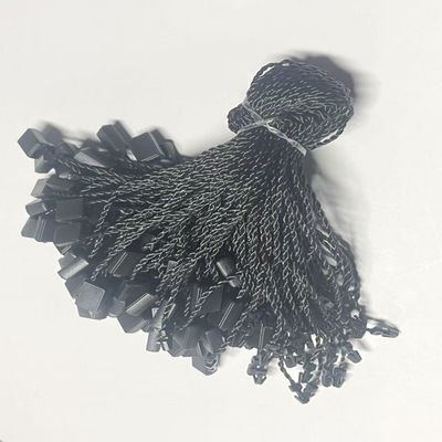 ODM 7 Inci persegi panjang Hitam Plastik Tag Fasteners String Fleksibel