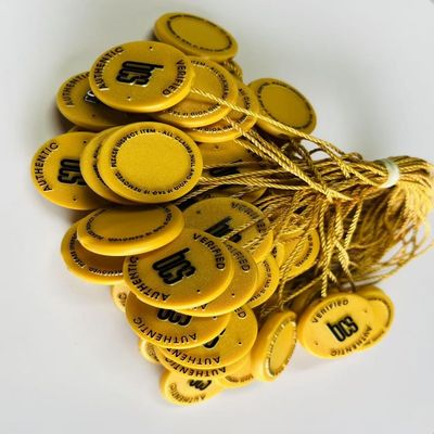 10 Inch Kuning Plastik Tag Fastener Loop Kunci Kunci Pin Tag Untuk Pakaian