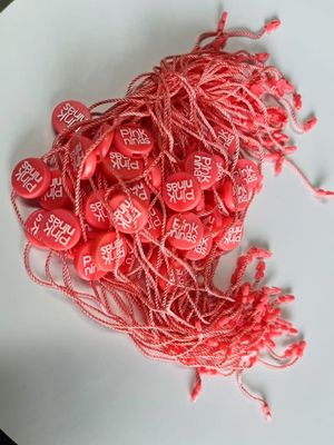 OEM Bulk Quantities Plastic Fastener Hang Tags Dengan Snap Lock Pins Dan Security Loops