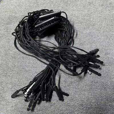 Plain Black Hang Tag String 7 Inches Cotton Durable Cotton Fabric Ideal for Clothing Tags and Product Identification