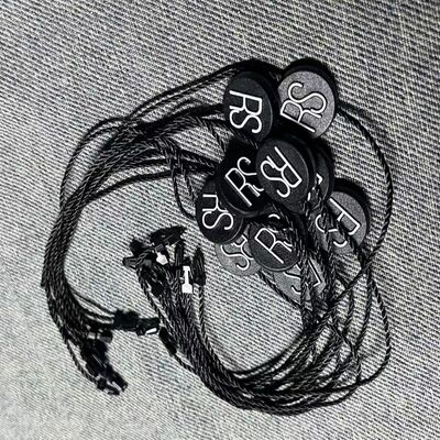 Black Fashion Gold-embossed Clothing Labels, Trendy Clothing Accessories, Collar Garments