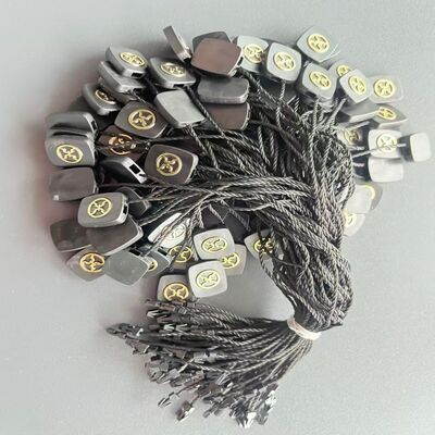 High Durability Black Hang Tag String 0.2mm Thickness 0.2 Inches Width Designed for Secure Attachment of Clothing Labels