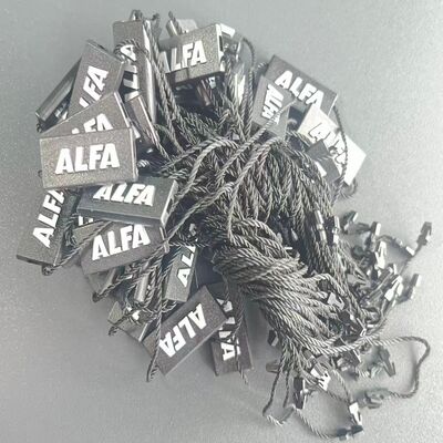 Hanging Tags Black Hang Tag String Style 0.1 Ounces Lightweight Strong Material for Apparel Labeling and Merchandise Tags