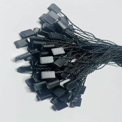 ODM 7 Inci persegi panjang Hitam Plastik Tag Fasteners String Fleksibel