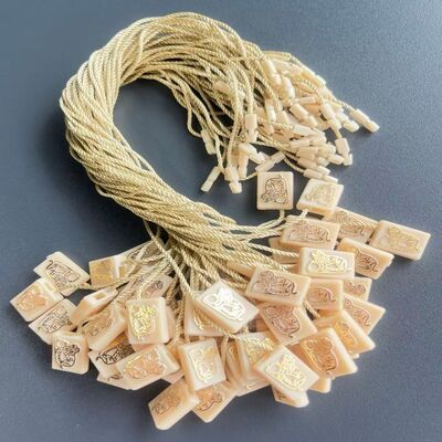 Unik Dan Menarik Plastik Tag Fastener Tekanik Tulis Ideal Pakaian Tagging Solusi Perekat Aman yang awet