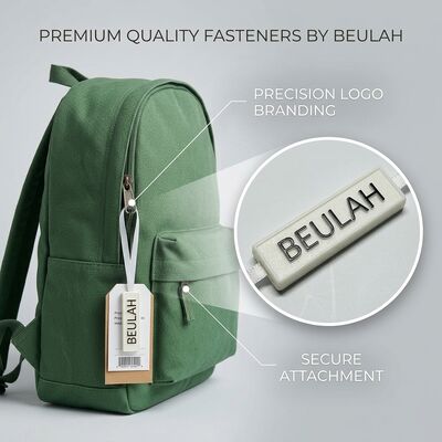 Label Logo Embossed Snap Lock Pin Loop Plastik Fastener Hang Tag Dengan String