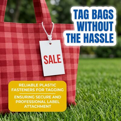 Panas Tahan Berliku Nylon Tag Pengikat Tali Untuk Harga Tag