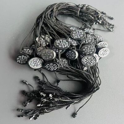 Black Garment Swing Tags Panjang 7 inci Cocok untuk identifikasi pakaian dan deskripsi produk di industri fashion
